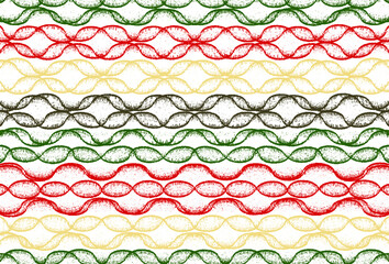 Colorful vector brush srokes texture. Distressed uneven background made of lines of different colors. Abstract distressed vector illustration. Overlay for interesting effect and depth. EPS10