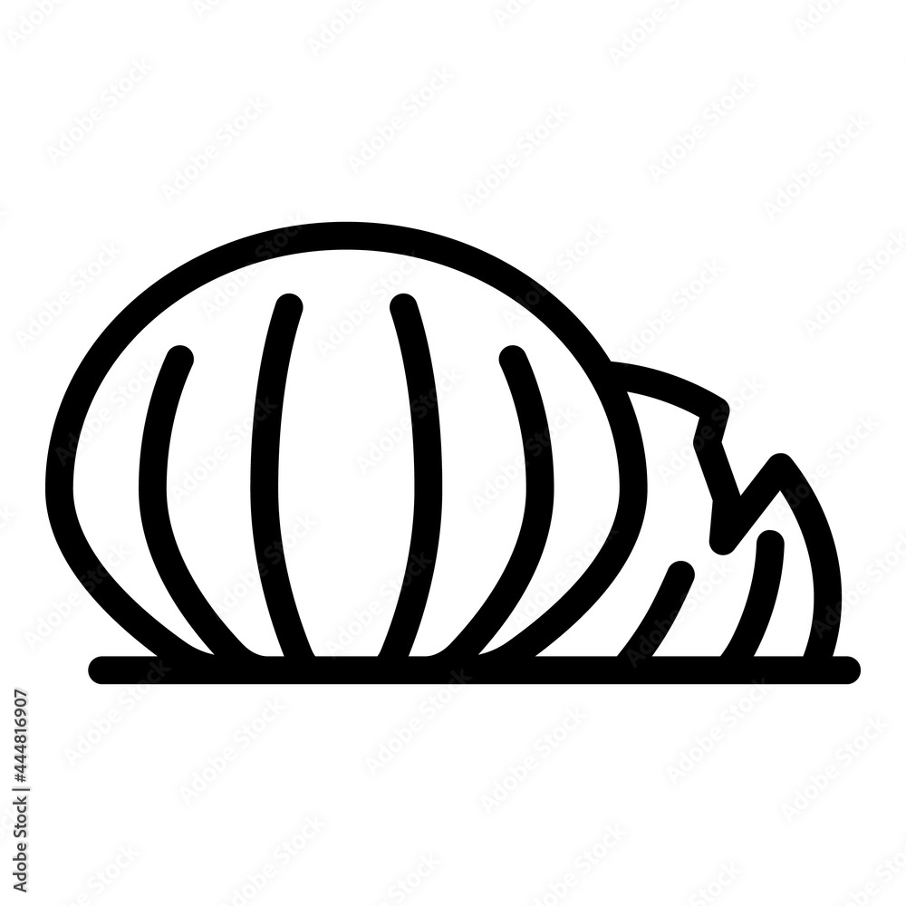 Wall mural Sea shell icon outline vector. Beach scallop.Marine ocean seashell - Wall murals