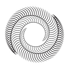 abstract background with spiral and lines as yin and yang symbol