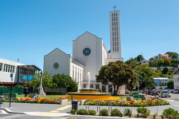 Famous Art Deco buildings in downtown Napier, New Zealand