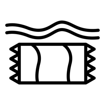 Beach towel icon outline vector. Sand top view. Summer sea towel