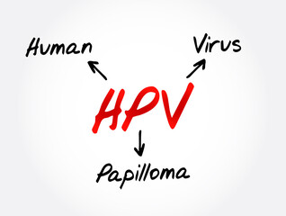 HPV - Human Papilloma Virus acronym, medical concept background