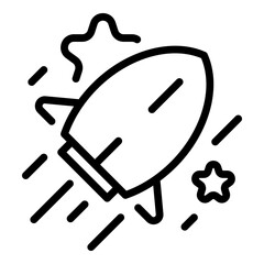 Startup rocket icon outline vector. Project launch. New fire rocketship