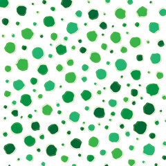 Fototapeta na wymiar Abstract background. Vector graphics. Green circles on a white background.