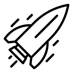 Rocket toy icon outline vector. Spaceship flame. Rocketship launch