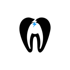 Creative teeth cleaning icon vector