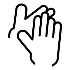Obraz premium Hand clap icon outline vector. Handclap applause. People encourage