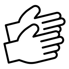 Fototapeta premium Handclap encourage icon outline vector. Hand clap applause. People finger