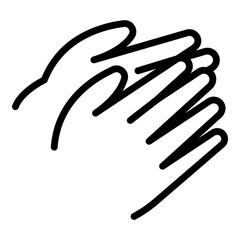 Emotion handclap icon outline vector. People applause. Public support