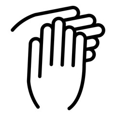 Praise handclap icon outline vector. Hand clap applause. Finger encourage
