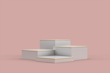 Abstract Podium, Platform Minimal Product Presentation, 3D Render