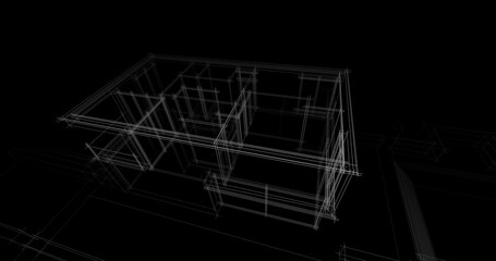 house architecture digital drawing