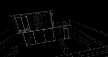 house architecture digital drawing