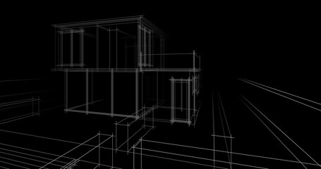 house architecture digital drawing