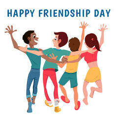 Cartoon International friendship day Vector