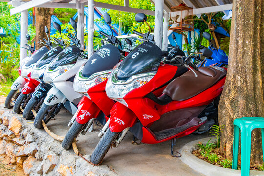 How much to rent scooters mopeds motorbikes Koh Samui Thailand.