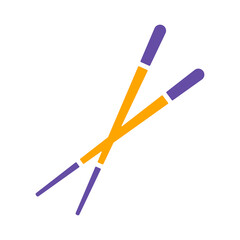 Chinese chopsticks, chop sticks vector glyph icon