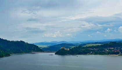 Dunajec Castle in Niedzica on the Czorsztyn Lake, Poland