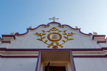 Facade of the St Thomas church in Palayur (Palayoor) in  the Thrissur district in Kerala state in...