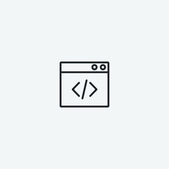 Custom coding vector icon illustration sign