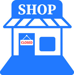 Shop closed icon vector illustration