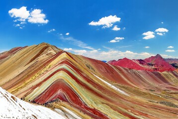 Rainbow mountain Peruvian Andes mountains Peru
