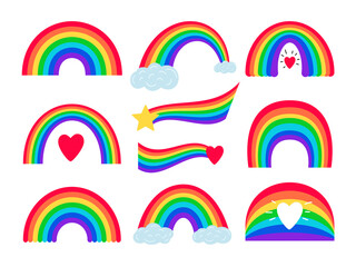 Cartoon rainbow stripes