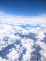 Las nubes flotando sobre el Mar Caribe 