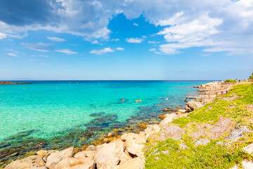 Fototapeta na wymiar Protaras seascape in south Cyprus