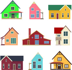 set of country houses