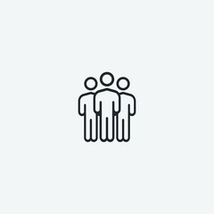 Team vector icon illustration sign