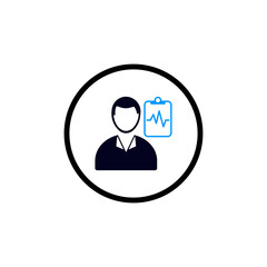 Medical report test icon vector