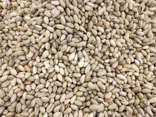 roasted pistachios stack with shell