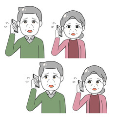スマホで電話する　困る　高齢男性