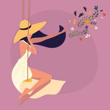 Woman In A Swing