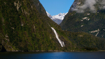 Fiordland Waterfall New Zealand