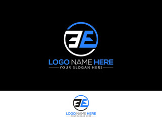 Letter E Logo, Circle ee logo icon vector image for business - obrazy, fototapety, plakaty
