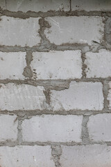 White, gray squared brick wall background. Background for design and presentations.