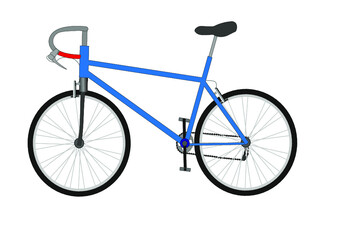Rower szosowy, tak zwana kolarzówka z ramą koloru niebieskiego.