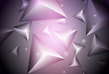 Obraz premium Dark Pink vector texture with triangular style.