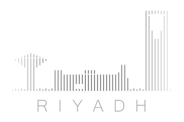 Vertical Bars Riyadh Landmark Skyline