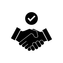 Deal icon vector. business handshake icon. contact agreement