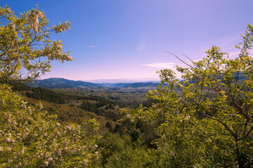 sunset in the mountains