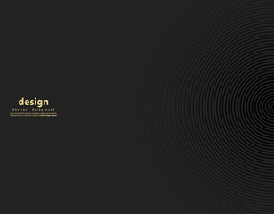 Concentric circle. Illustration for sound wave. Abstract circle line pattern.