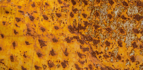 Grunge rusted metal texture, rust, and oxidized metal background. Old metal iron panel
