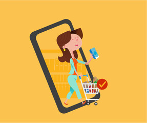 Shopping on line. Supermarket on line