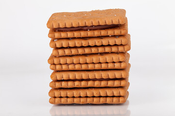 stack of chocolate cookies