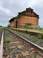 Fototapeta na wymiar old train tracks