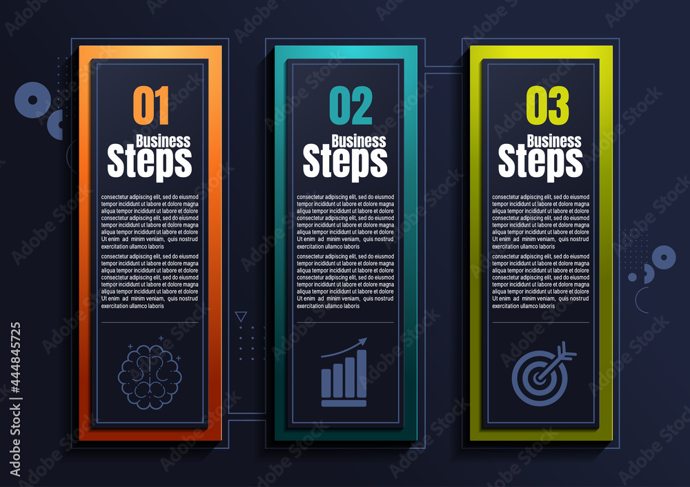 Canvas Prints infographics business, process chart design template for presentation, abstract timeline elements.