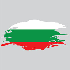 Icon with bulgaria grunge flag. World map. National flag graphic design. Vector illustration. Stock image.